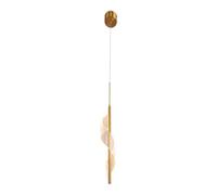Chandelier light, Long Tube Pendant Lamp - Gold LED Pendant with Iron Lampshade Ribbon. Adjustable Height Chandelier Compatible with Kitchen Island, V-intage Loft. 1-Light Chandelier Small Hanging