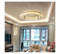 Chandelier, Light Luxury Crystal Lamp Master Bedroom Ceiling Postmodern Simple Study Kitchen Personality Net Red Living Room Lamps(Gold,3 Colors Changeable_D20CM)