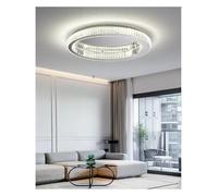 Chandelier, Light Luxury Crystal Lamp Master Bedroom Ceiling Postmodern Simple Study Kitchen Personality Net Red Living Room Lamps(Silver,3 Colors Changeable_D20CM)