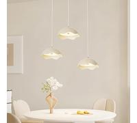 Chandelier light, Minimalist Modern Led Chandelier Home Lighting Brushed Rings Ceiling Mounted Glass(White C D46x120cm,3 colors)