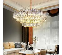 Chandelier Light, Modern Ceiling Chandelier Crystal Hanging Over The Table Minimalist Luxury Lighting Living Room Pendant Light Lustre(D50CM,Neutral Light)