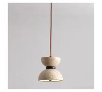 Chandelier Light, Modern Travertine Limestone LED Pendant Lamp for Bedroom Dining Room Bedside Stone Long Line Designer Suspension Lustre(3000K)