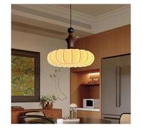 Chandelier Light, Nordic Silk Wood Ceiling Pendant Lamps Dining Room Kitchen Chandelier Home Decor Bedsroom Bedside Hanging Light Lustre Fixtures(A-Type D49cm,3 Changeable Light)