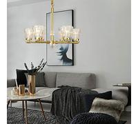 Chandelier light, Pendant Lights, Chandeliers All-Copper Chandelier Post- Crystal Living Room and Bedroom Dining Room Nordic Lamps and Lanterns D68/80CM (Size : Small)(Large)