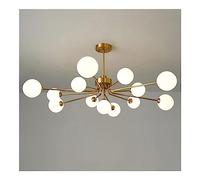 Chandelier light, Pendant Lights, Mid-Century Chandelier Nordic Glass Globe Brass Pendant Light with Adjustable Rods Hanging Ceiling Lighting Fixture for Dining Room Kitchen Bedroom Living Ro