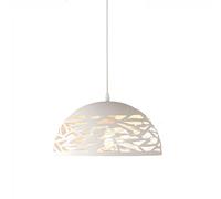 Chandelier light, Retro Hanging Lamp E27 Iron Pendant Light Iron Hollow Out Metal Chandelier Living Room Bedroom Shop Bar Contemporary Lighting Fixture DecoratInteresting Life(White,50cm)