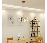 Chandelier Living Room Decor - Copper LED Hanging Light Fixture with 30 Cold White LEDs for Dining Table & Bedroom Lighting