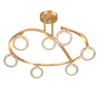 Chandelier Living Room Lamps,G9 Simple Multi-Head Ceiling Lamp,All Copper Personality Light Luxury Chandelier,Bedroom-Copper 4 Head