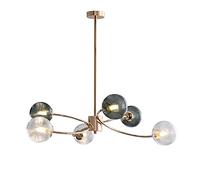 Chandelier Magic Bean Molecular White and Green Lamp Shade Mid-Century Glass Globes Sputnik Pendant Lamp for Kitchen Island Living Room Bedroom Dining Room