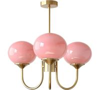chandelier Mid Century Hanging Chandelier Milk White Glass Bubble American Master Bedroom Chandelier Pink Girl Bedroom Chandelier Gold Chandelier for Dining Room Living Room Foyer Ceiling Lamp