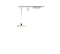 Chandelier, Middle Ancient Style Restaurant Fan Integrated Remote Control Track Spotlight Dining Table Room Balcony Chandeliers(C White)