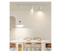 Chandelier, Middle Ancient Style Restaurant Fan Integrated Remote Control Track Spotlight Dining Table Room Balcony Chandeliers(A White)