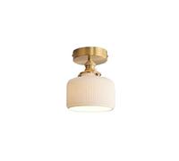 Chandelier Milky White Ceramic Ceiling Lamp E14 Flush Mount Ceiling Light Japanese Style Indoor Ceiling Light Fixture for Hallway Balcony Entryway Foyer Stairwell Aisle Loft Restaurant (Colo
