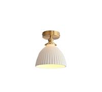 Chandelier Milky White Ceramic Ceiling Lamp E14 Flush Mount Ceiling Light Japanese Style Indoor Ceiling Light Fixture for Hallway Balcony Entryway Foyer Stairwell Aisle Loft Restaurant (Colo