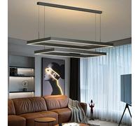 Chandelier, Minimalist Home Decor Fixture Lighting Nordic Square LED Chandelier Dimmable Dining Living Room Bedroom Luxury Pendant Light(Dimming,2 Layer 60cm)