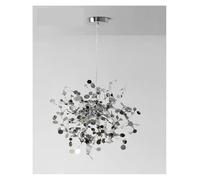 Chandelier, Modern Chandelier Bar Table Pendant Lamp Industrial Suspension Personality Sequin Hanging Light Living Room Home Decor Lustre(Chrome 6 Heads Long,Warm)