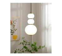 Chandelier, Modern Creative String Glass Balls Pendant Lights Bedroom Restaurant Gourd Personalized Chandeliers Ins Internet Bar LED(3 Balls-A,Neutral)