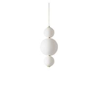 Chandelier, Modern Creative String Glass Balls Pendant Lights Bedroom Restaurant Gourd Personalized Chandeliers Ins Internet Bar LED(3 Heads-B,Neutral)