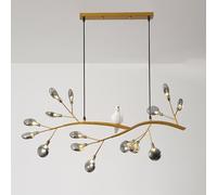 chandelier Modern Firefly Chandelier LED Branch Pendant Light Gray Glass Hanging Ceiling Lamp Nordic Creative Chandeliers for Dining Room Kitchen Island Bedroom G4 Suspended Lamps light