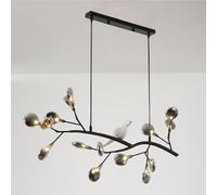 chandelier Modern Firefly Chandelier LED Branch Pendant Light Gray Glass Hanging Ceiling Lamp Nordic Creative Chandeliers for Dining Room Kitchen Island Bedroom G4 Suspended Lamps light