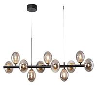 Chandelier Modern Globe Chandelier Linear Chandeliers Pendant Lights DNA Molecular Ceiling Hanging Lighting 11-Light Mid Century Chandelier for Living Room Dining Room Farmhouse -Smoke Gray(Smoke Gray