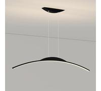chandelier Modern Linear Pendant Light LED Dimmable Hanging Lamp Arc-Shaped Kitchen Island Lights Minimalist Chandelier Ceiling Lighting Fixture for Dining Room Office Pool Table with Remote Control