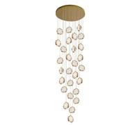 Chandelier, Modern Luxury Bubble Crystal Ball Design, Duplex Spiral Staircase Style for Loft and Apartment Interiors