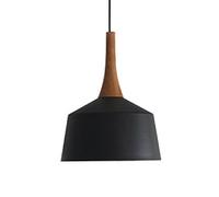 Chandelier Modern Restaurants Simple Pendant Lights Coffee Shop Single Head Chandelier with Wooden Handle Retro Hanging Light Creative Metal Suspensiom Lamp Adjustable for Café Over Sink Bedroom