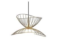 Chandelier, Nordic Minimalist Modern Restaurant Straw Hat Chandelier Foyer Balcony Bedroom Decorative Lighting(Gold,Changeable Light)