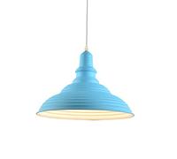 Chandelier, Nordic Minimalist Style Chandelier, Single Head Ceiling Pendant Lamp, Colorful Iron Hanging Light, Metal Lamp Shade, Lighting Fixture for Restaurant Decoration(Blue)