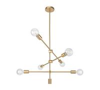 Chandelier Nordic Postmodern Minimalism Ceiling Lamp Geometric Line Art Pendant Light Country Style Farmhouse Light Fixture 6 Lights Sputnik Chandelier