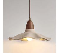 Chandelier, Nordic Simple Retro Industrial Cement Restaurant Pendant Light Walnut Lamp Cup Hanging Lamp Japanese Bedroom Bedside E27 Personalized Dining Room Suspension Lamp Chande Decorations