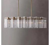 Chandelier, Nordic Style Modern Indoor Decoration Light Hotel Villa Mall Staircase Hanging Interior Design Deluxe Crystal Chandelier(Copper Clear)