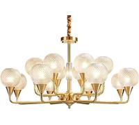 Chandelier Northern Europe Living Room Brass Chandelier Restaurant Pendant Lights Modern Creativity Glass Lampshade Bedroom Hanging Lights,Pendant Lamp Fixture