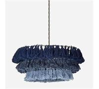 Chandelier Pendant Lamp Macrame Knitting Shade Bohemian Style Hand-Woven Cotton Rope Ceiling Light E27 3-Light Suitable with Cafe Wedding Lighting,Contemporary Dining Room