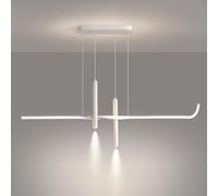 chandelier Pendant lamp Metal Linear Ultra Thin Long Chandeliers with Spotlights*2 Modern LED Geometric for Dining Room (Three Light Size light