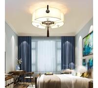 Chandelier, Pendant Lights Chinese Style Retro Ceramic Ceiling Lamp Fabric Cast Iron Chandelier Household Children's Bedroom Pendent for Girls Room Foyer Bathroom Study Hotel Bar in 2022(Black)