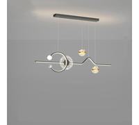 chandelier Pendent Lamp Nordic Modern LED Pendant Light Dimmable Chandelier Warehouse Linear Wave Ceiling Hanging Kitchen Island Long Strip for Dining Room Table