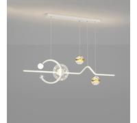chandelier Pendent Lamp Nordic Modern LED Pendant Light Dimmable Chandelier Warehouse Linear Wave Ceiling Hanging Kitchen Island Long Strip for Dining Room Table