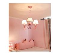 Chandelier Pink Bow Chandeliers Romantic Princess Room Bedroom Lamps Nordic Beautiful Home Decor Living Room Chandelier(Warm Light,55cm)