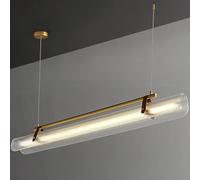 chandelier Postmodern Linear Pendant Light LED Chandelier Ceiling Lighting Fixture Long Strip Hanging Lamp, Nordic Suspension Lights for Kitchen Island Dining Room Pool Table Office light