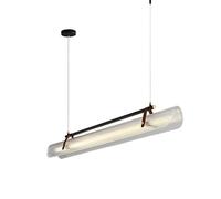 chandelier Postmodern Linear Pendant Light LED Chandelier Ceiling Lighting Fixture Long Strip Hanging Lamp, Nordic Suspension Lights for Kitchen Island Dining Room Pool Table Office