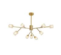 Chandelier, Postmodern Sputnik Pendant Light with Clear Glass Shade for Indoor Lighting and Home Decor