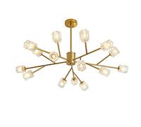 Chandelier, Postmodern Sputnik Pendant Light with Clear Glass Shade for Indoor Lighting and Home Decor