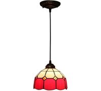 Chandelier Romantic Stained Glass Ceiling Light LED Pendant Lighting Fixtures Compatible with Bedroom Living Room,Contemporary Dining Room