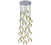 Chandelier Stairs Long Chandeliers,Spiral Staircase Ceiling Light Fixture for Hotel Living Room Home Bar, Crystal Spiral Raindrop Chandelier-Silver 12(Silver,18)