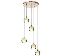 Chandelier Stairs Long Chandeliers,Spiral Staircase Ceiling Light Fixture for Hotel Living Room Home Bar, Crystal Spiral Raindrop Chandelier-Silver 12(Gold,5)