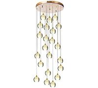 Chandelier Stairs Long Chandeliers,Spiral Staircase Ceiling Light Fixture for Hotel Living Room Home Bar, Crystal Spiral Raindrop Chandelier-Silver 12(Gold,22)