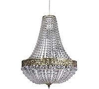 Chandelier Style Ceiling Light Shade Droplet Pendant Acrylic Crystal Bead Luxury (Madison Gold/Silver Chandelier)