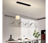 Chandelier Wave Home LED Hanging Lamp Iron and Aluminium LED Pendant Light Fixtures Dimmable Suspension Light, Decor